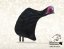 Academic pad - special - limited edition, black velour leather, back cantle with Bordeaux ornament