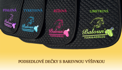 Black saddle pads Baloun® with embroidery in different colors Black saddle pads Baloun® with embroidery in different colors