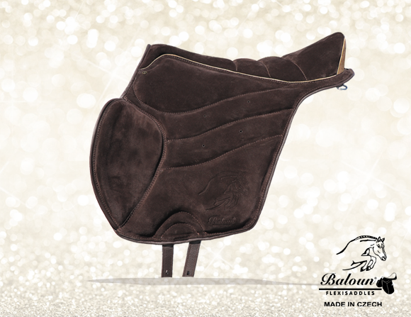 Baloun® Trekking pad extra - limited dition. Made of dark brown velour leather