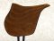 Fully gelled riding pad Baloun® extra- dark brown velour leather. This pad is with two girth straps