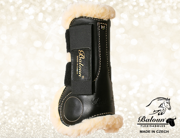 Leather tendon boots Baloun® with removable padding - sheepskin and neoprene