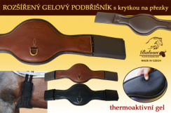 Rozšířený podbřišník Baloun® je vyroben s thermogelem, který je vysoce komfortní pro koně Rozšířený podbřišník Baloun® je vyroben s thermogelem, který je vysoce komfortní pro koně