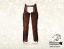 Full chaps Baloun® with fringes made of dark brown velour leather