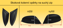 Adjustable knee rolls for Baloun® saddle. Lower, higher