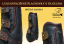 Tendon&Fetlock boots Baloun® -  made of black leather and snake design leather