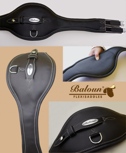 Rozšířený skokový podbřišník Baloun® je vyroben s thermogelem, který je vysoce komfortní pro koně