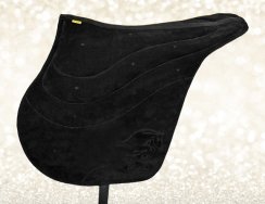 Basic riding pad Baloun® - black velour leather