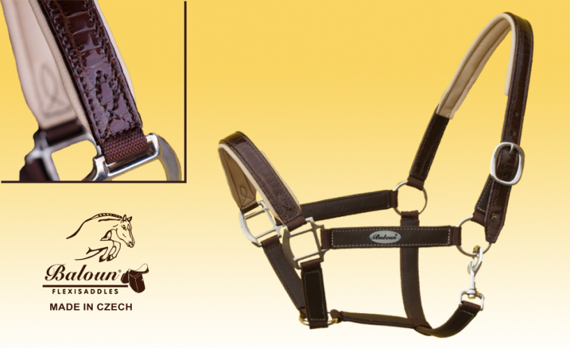 HALTER - PADDED - with design leather